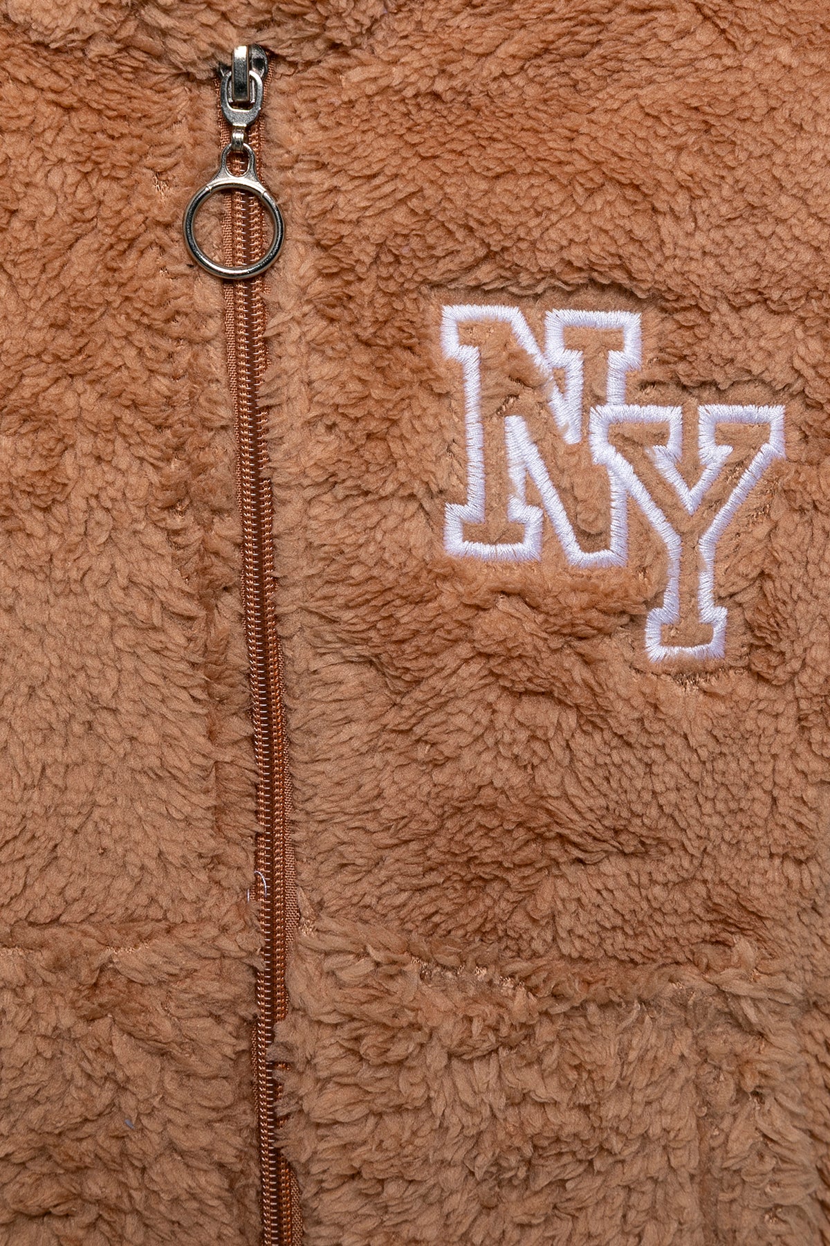 Erkek Çocuk Açık Kahve Kapşonlu Peluş Ceket