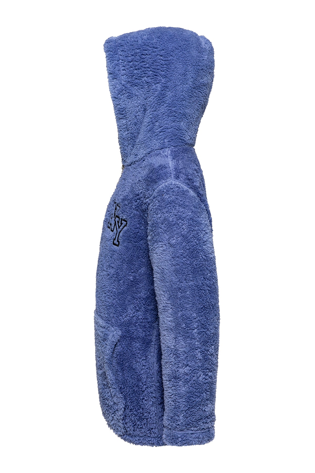 Erkek Çocuk Mavi Kapşonlu Peluş Ceket