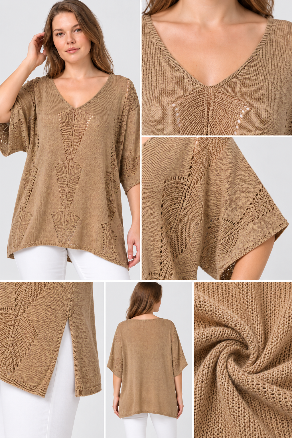 Kadın İtalyan Stil Yarasa Kol Oversize Merserize Triko Bluz