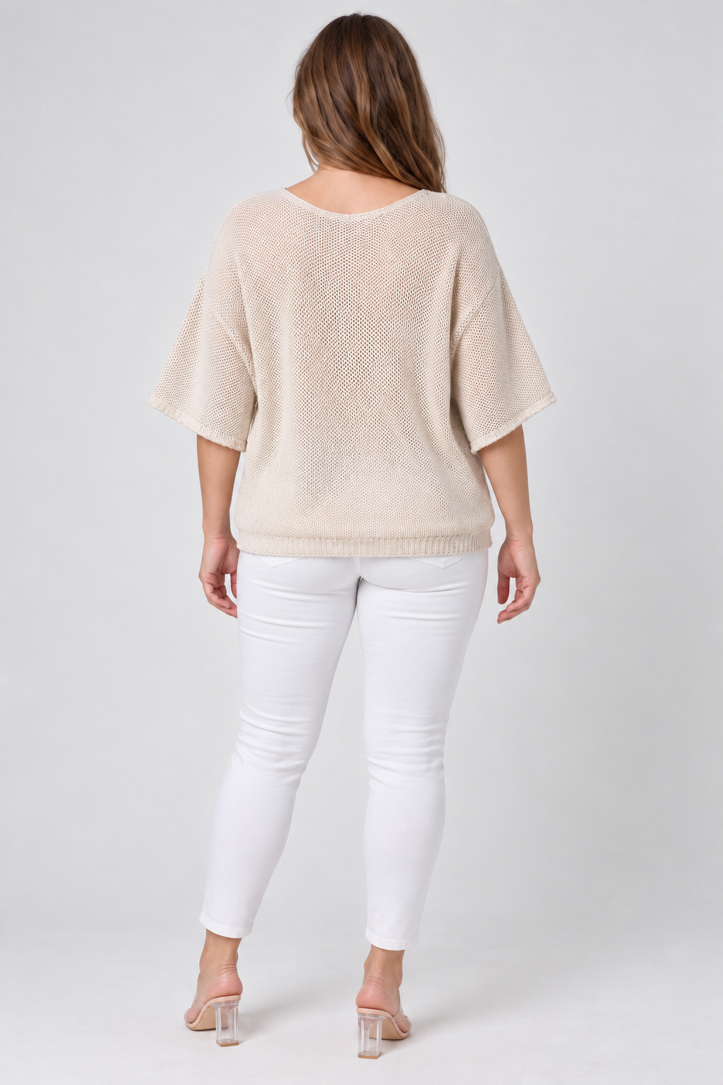Kadın İtalyan Stil Yarasa Kol Oversize Merserize Triko Bluz