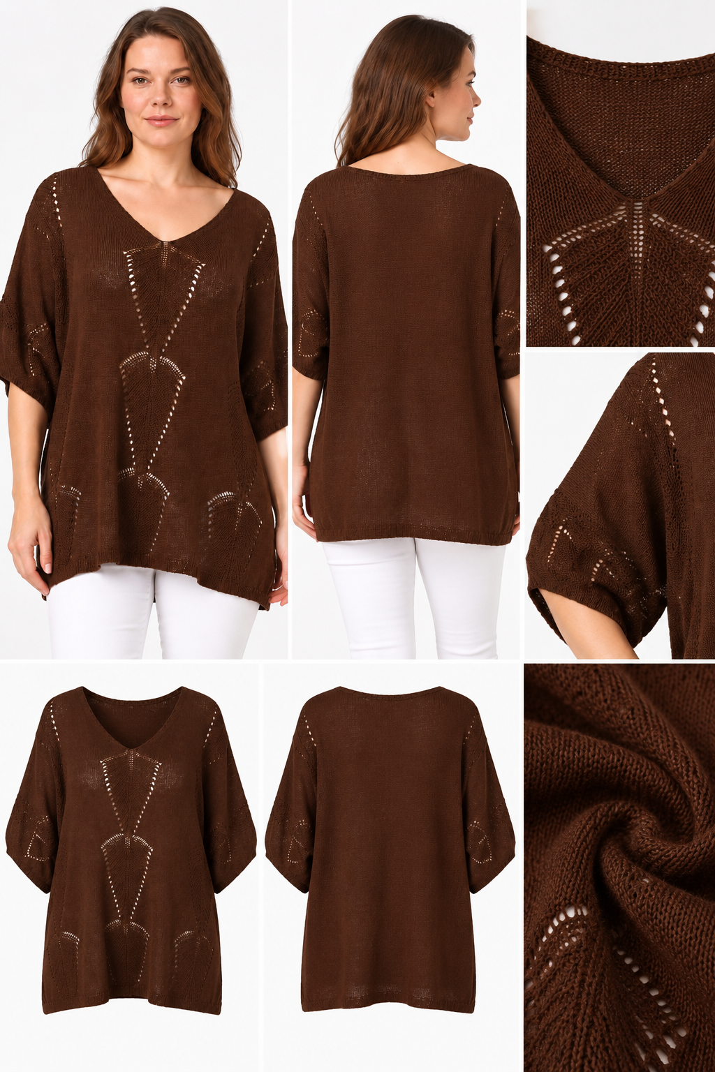 Kadın İtalyan Stil Yarasa Kol Oversize Merserize Triko Bluz
