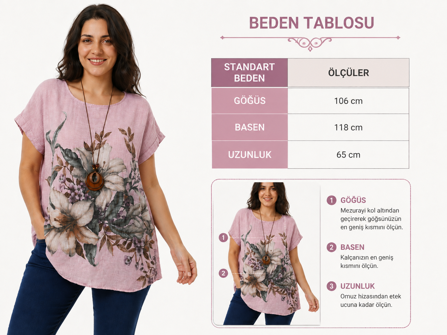 Kadın Çok Renk Desenli İtalyan Stil Kolyeli Bisklet Yaka Bluz