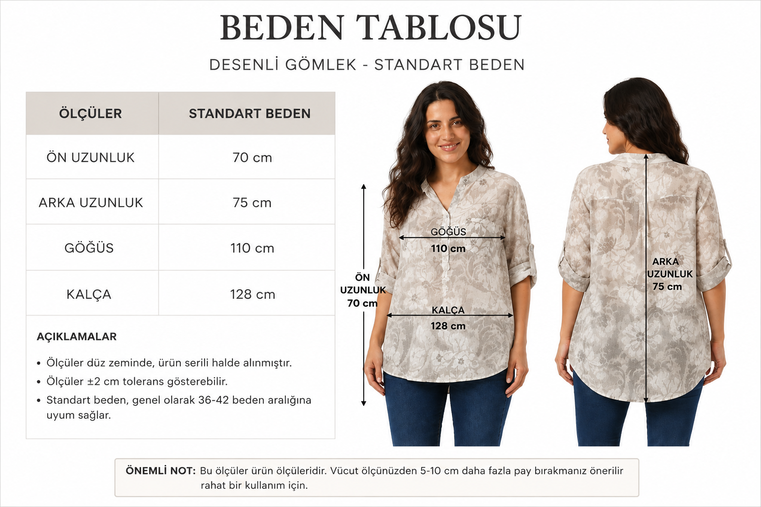Kadın Çok Renk Desenli İtalyan Stil Yarım Düğmeli Hakim Yaka Bluz