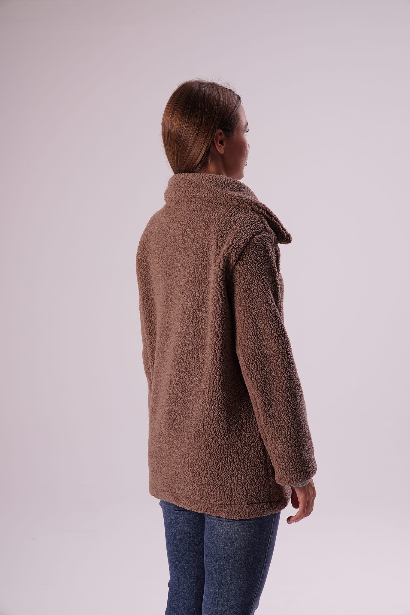 Kadın Vizon Düğmeli Polar Hırka