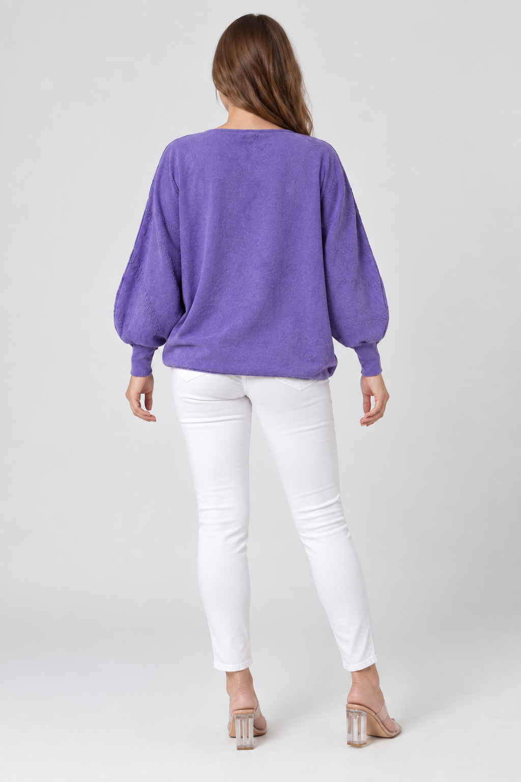 Kadın İtalyan Stil Yarasa Kol Oversize Triko Bluz